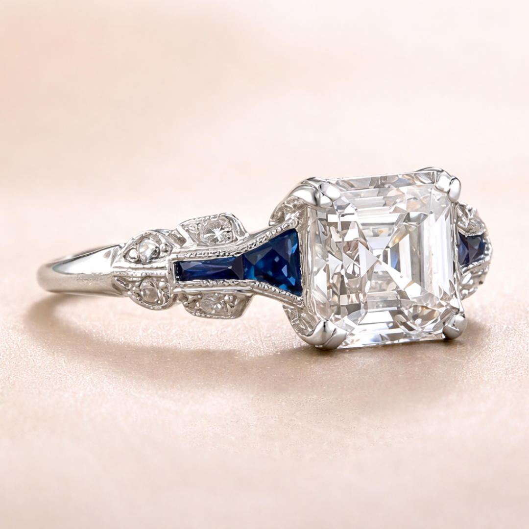 Vintage Royal Blue Erbstückring