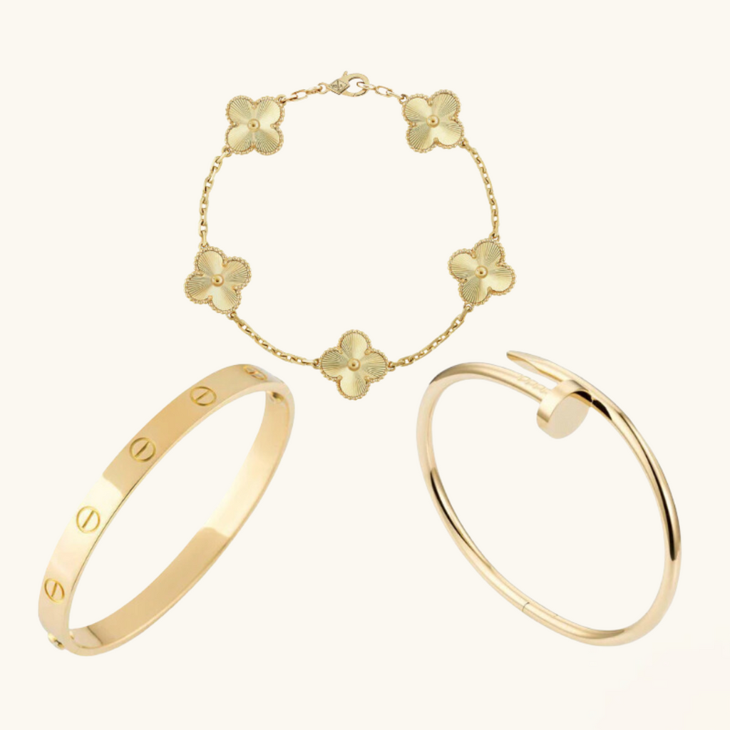 3-Teilig | Armband-Set - Gold