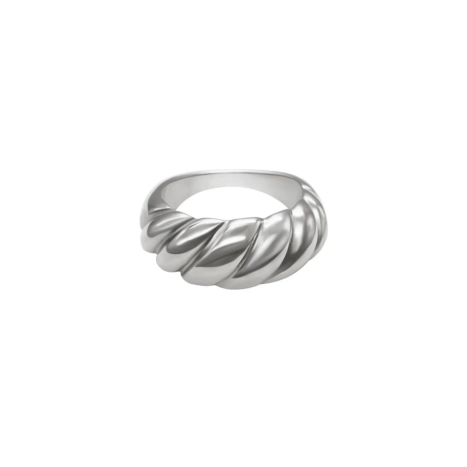 Vintage Croissant Ring aus Weißgold