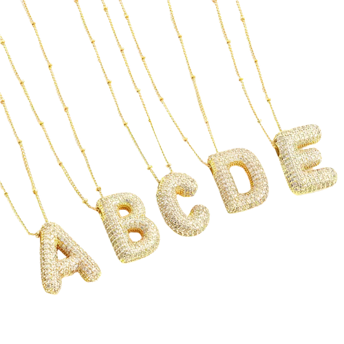 Buchstabenanhänger aus Weißgold
