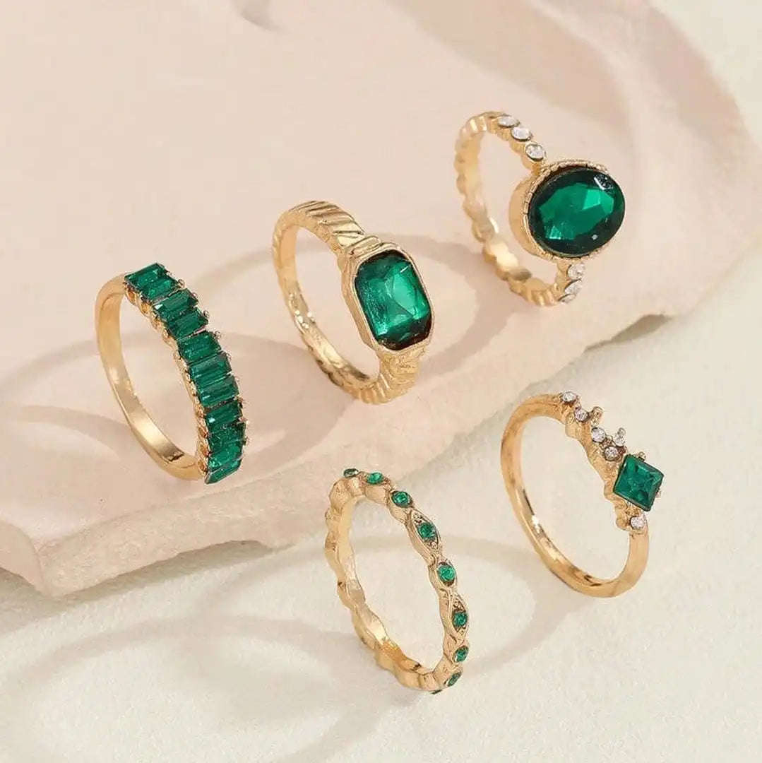 Zarina Exquisite Smaragd Goldring Set