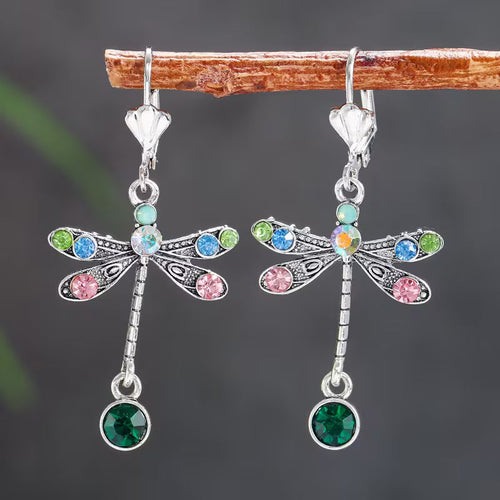Elegante geschnitzte Libellen Ohrringe