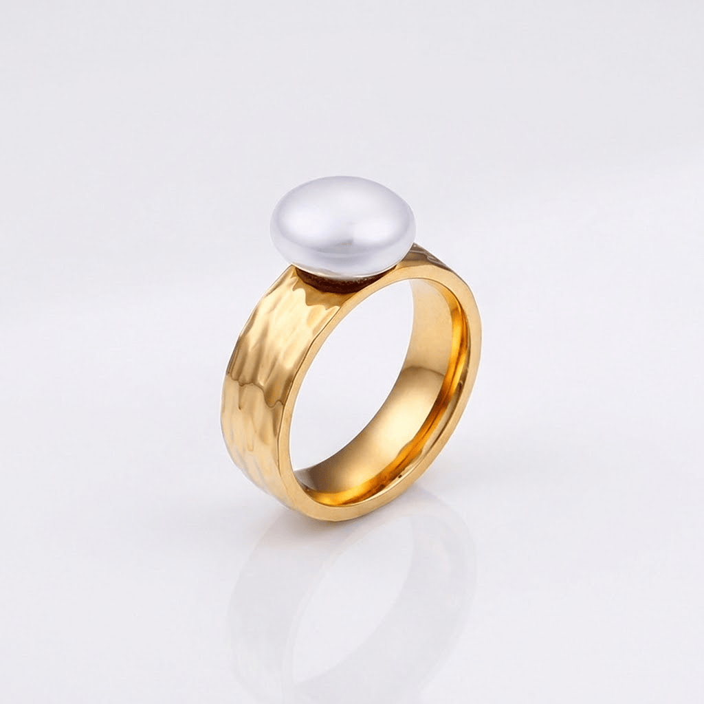Goldene Perle Vintage Ring