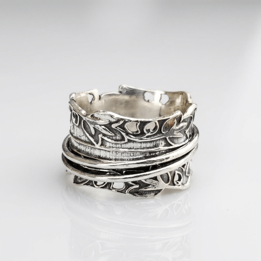 Silberner Zirkonia-Layering-Ring-Set