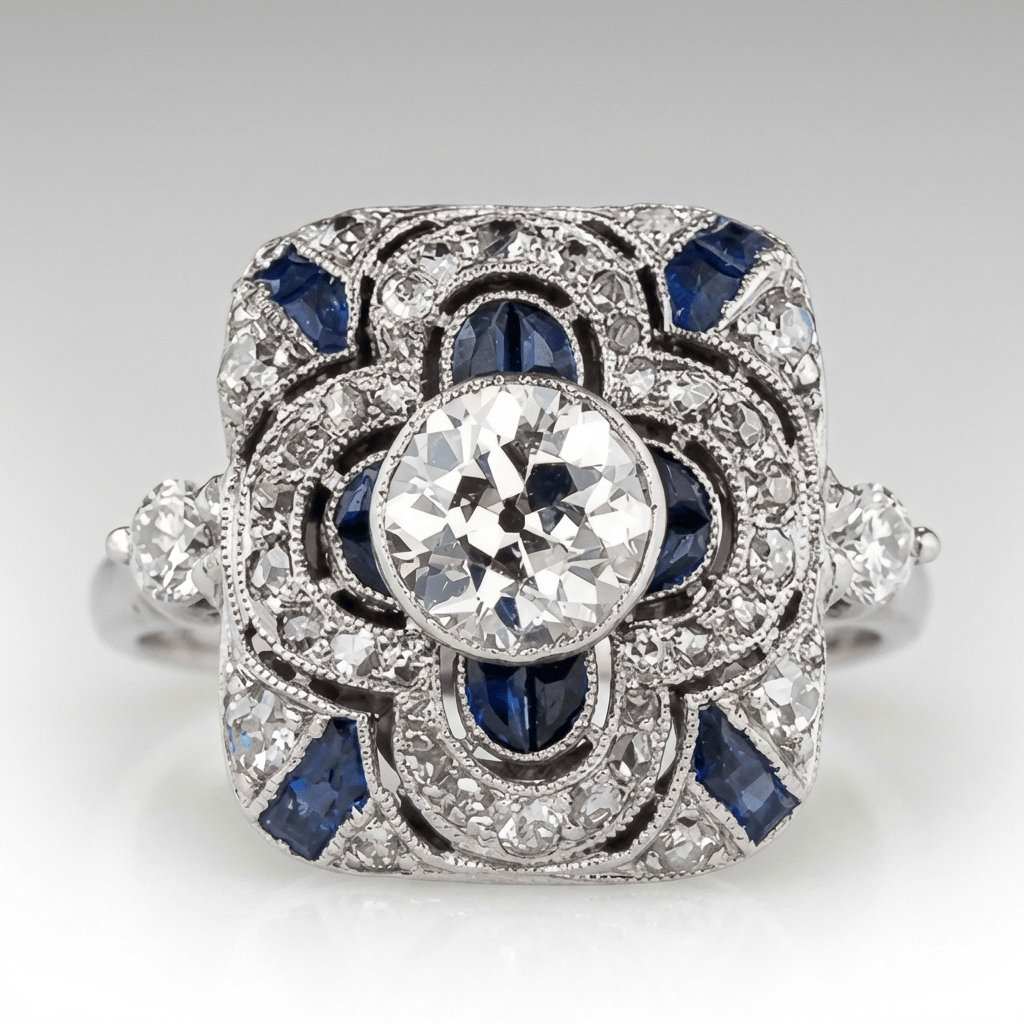 Sapphire Zirconia Silberring