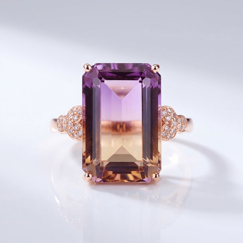 Ring aus Roségold mit Ametrin