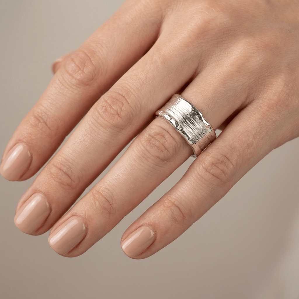 Handgemachter Gold-Silber Zwei-Ton Ring