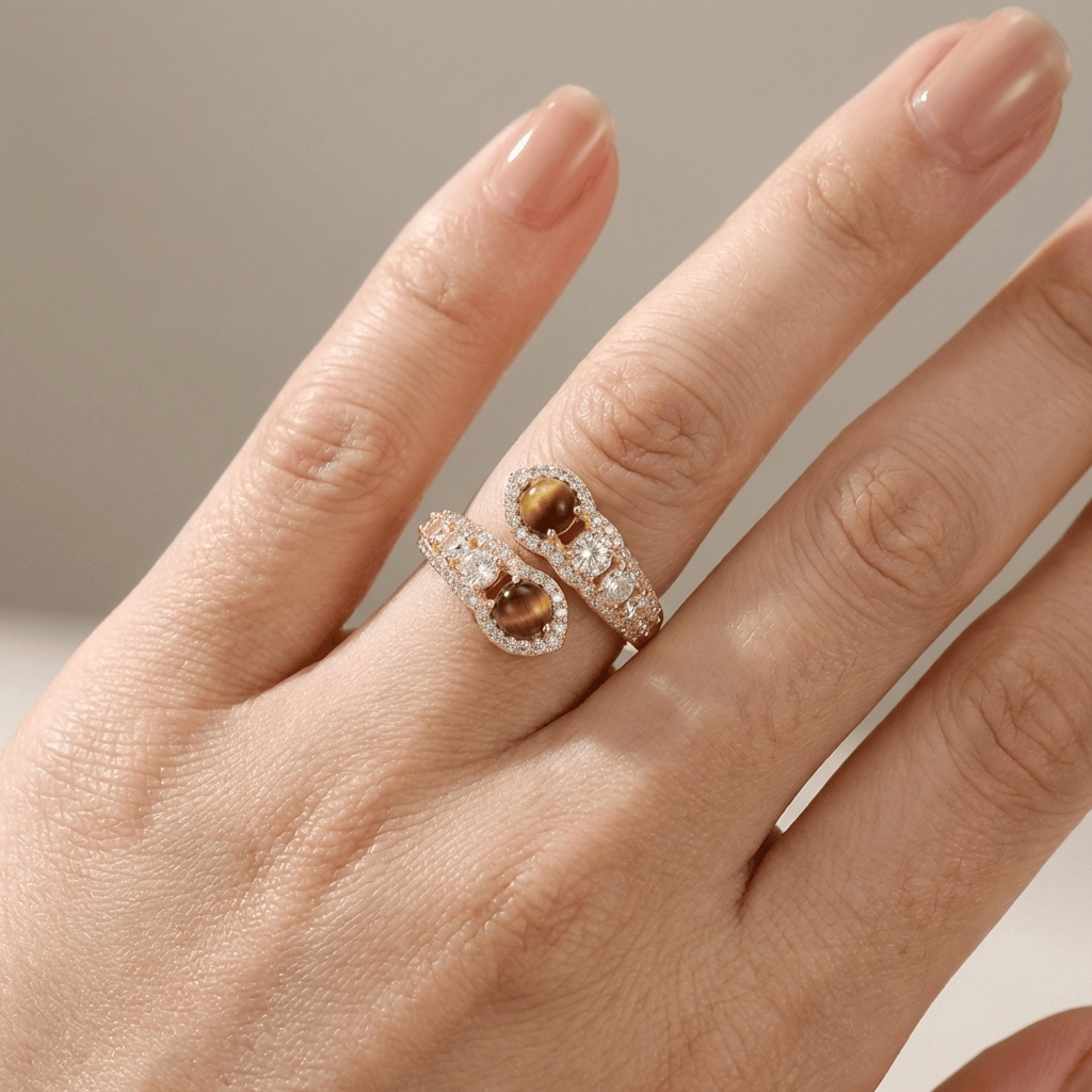 Gold Rauchquarzring