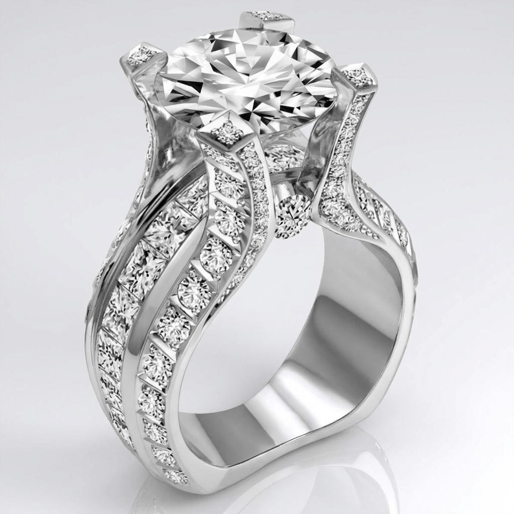 Zeitloser Zirkonia Glamour Ring