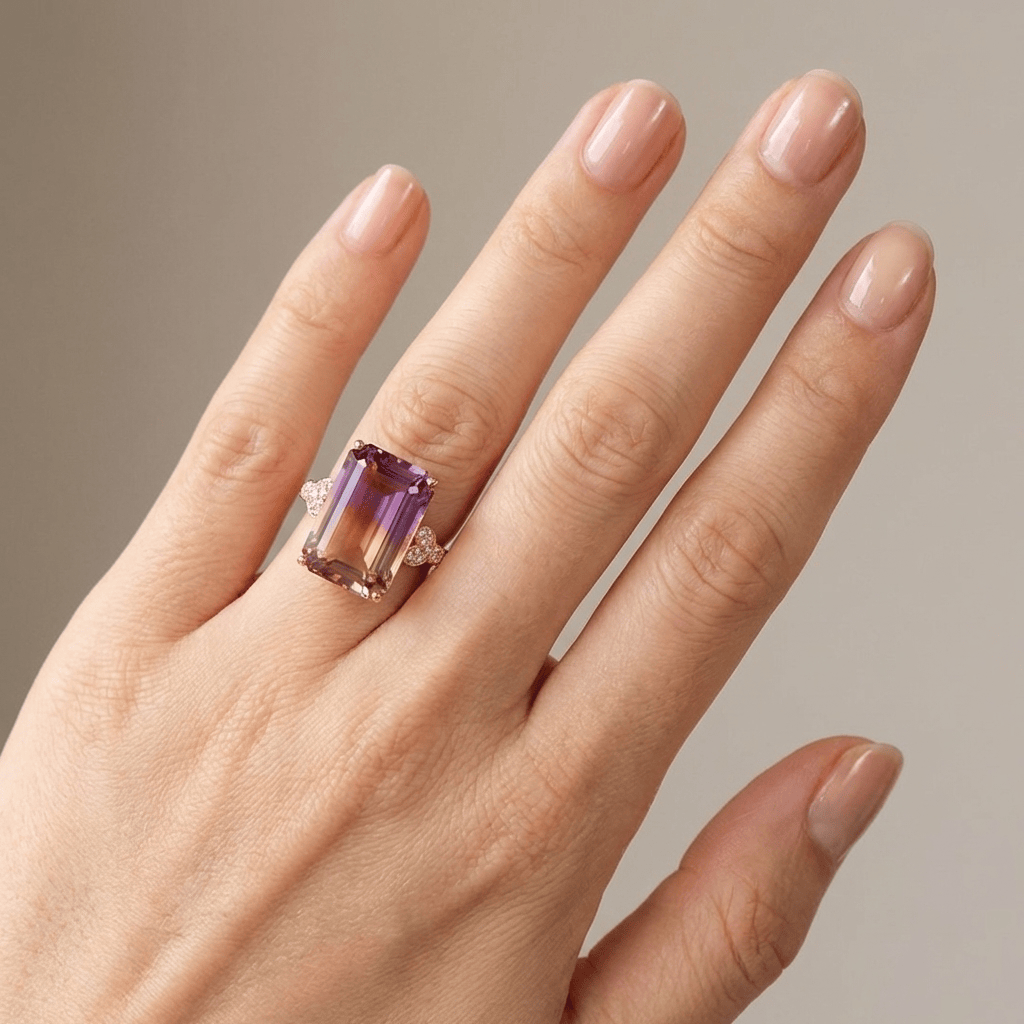 Ring aus Roségold mit Ametrin
