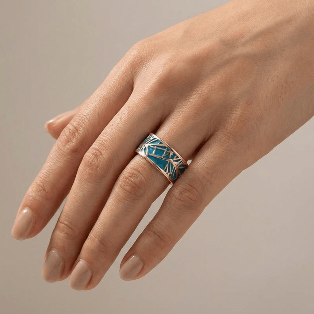 Rosegold Türkis Mystischer Ring