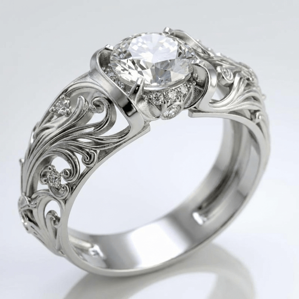 Silberner Vintage-Eleganzring