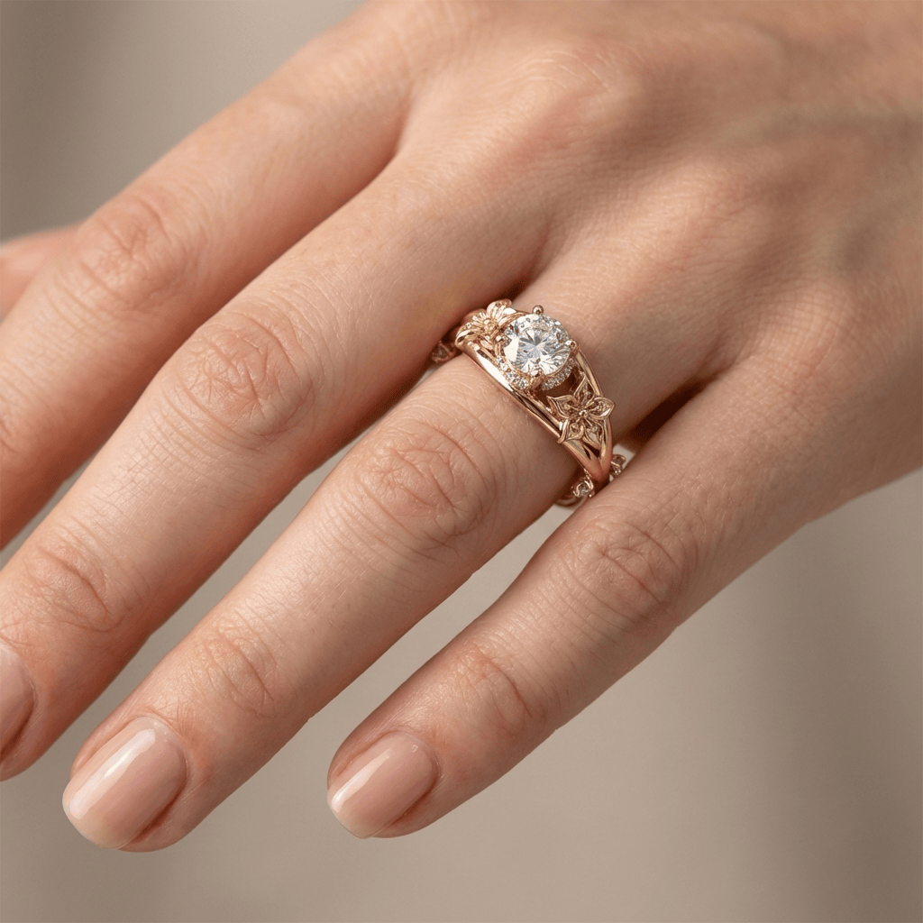Gold Zirkonia Blühender Anmut Ring