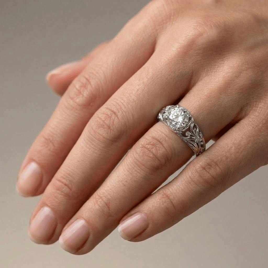 Silberner Vintage-Eleganzring