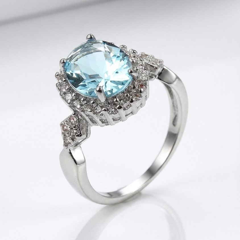 Blauer Kristall-Horizont-Ring