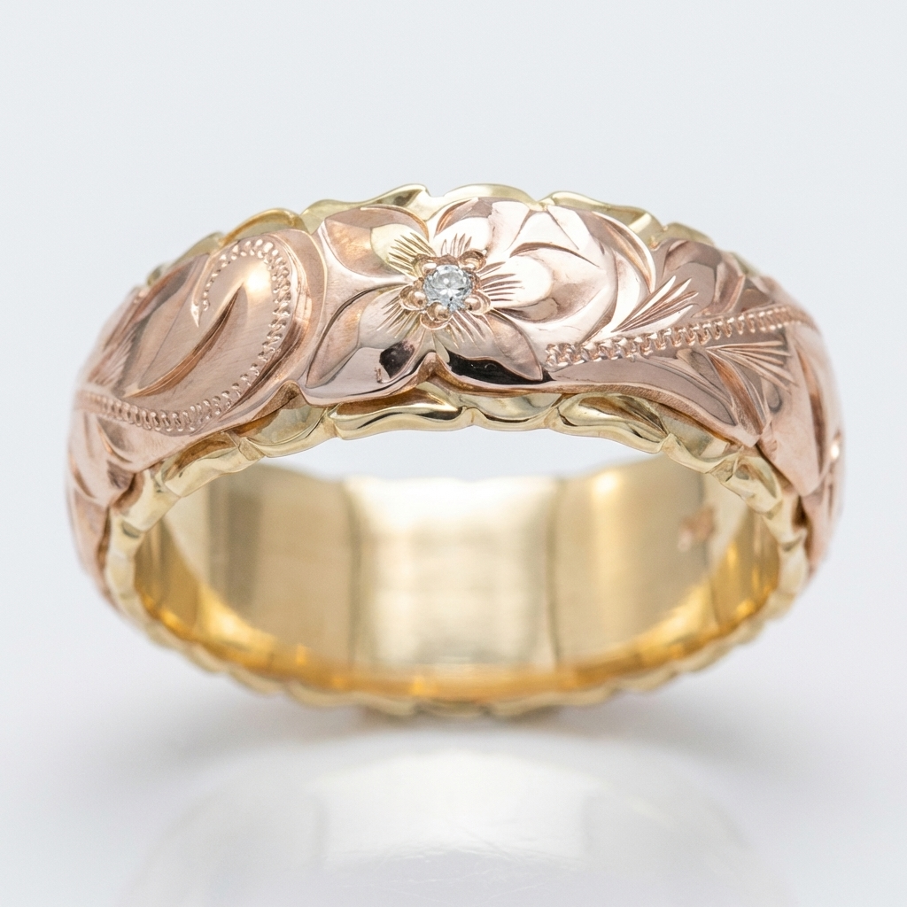 Antiker Rosen Goldring