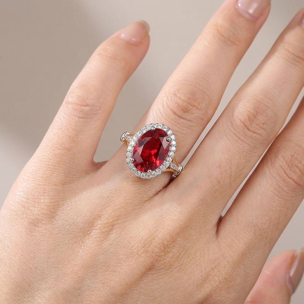 Klassischer Rubin Majestät Ring