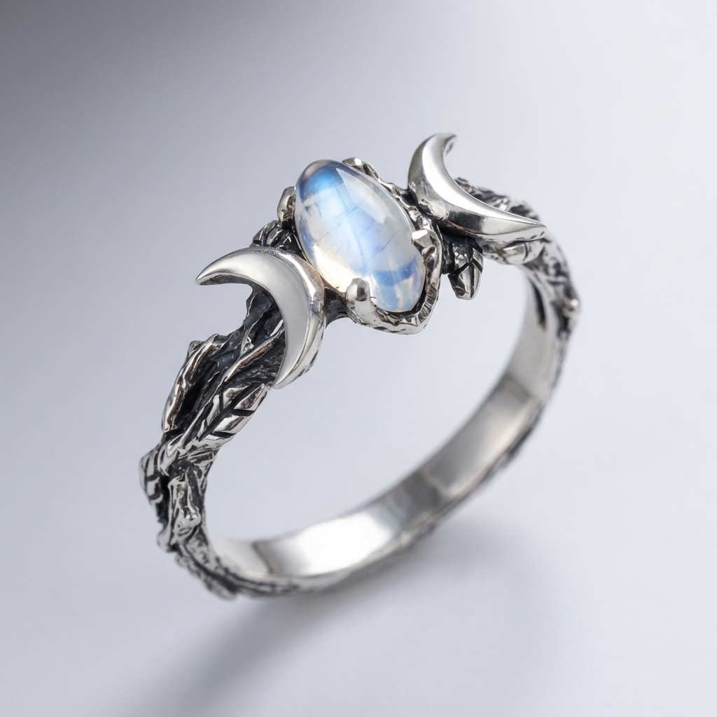 Eleganter Mondopalschmuckring
