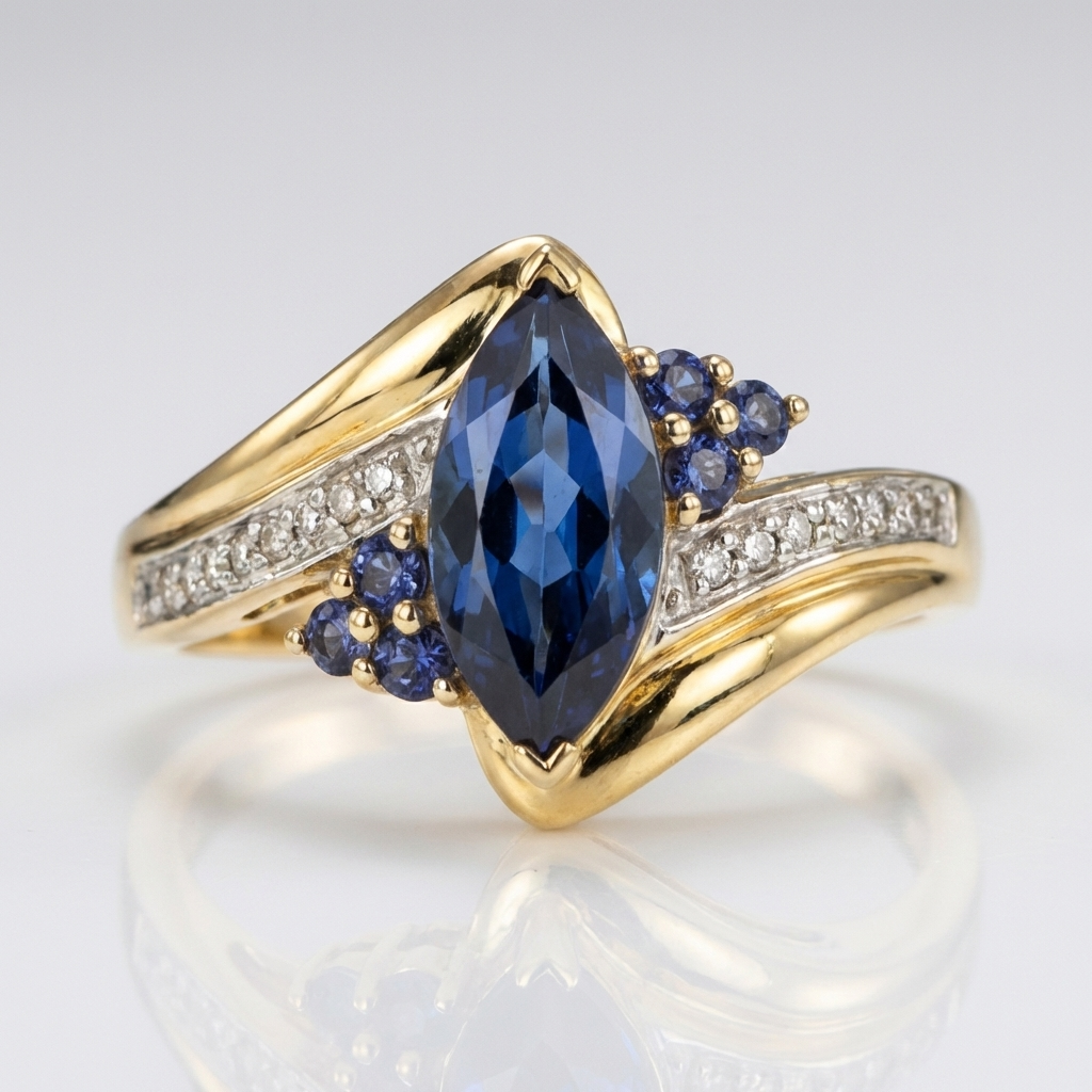 Himmlischer Blauer Zeitloser Ring