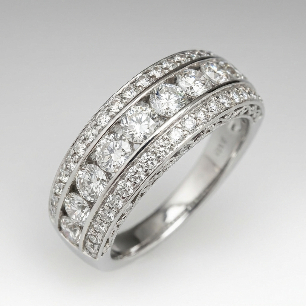 Silberner Zirkonia Stapelring