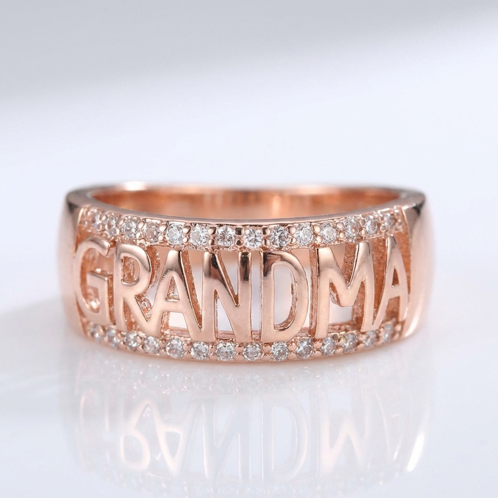 Stolze Großmutter Inlay Zirkonia Ring