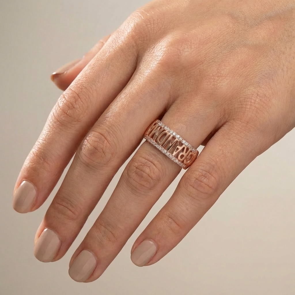 Stolze Großmutter Inlay Zirkonia Ring
