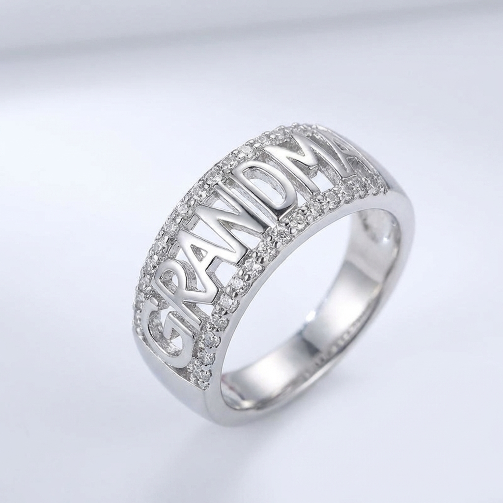 Stolze Großmutter Inlay Zirkonia Ring