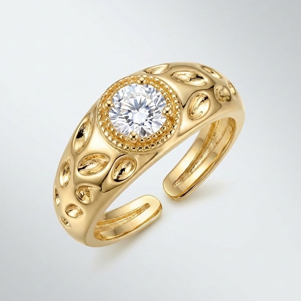 Antiker Zirkonia Statement Ring