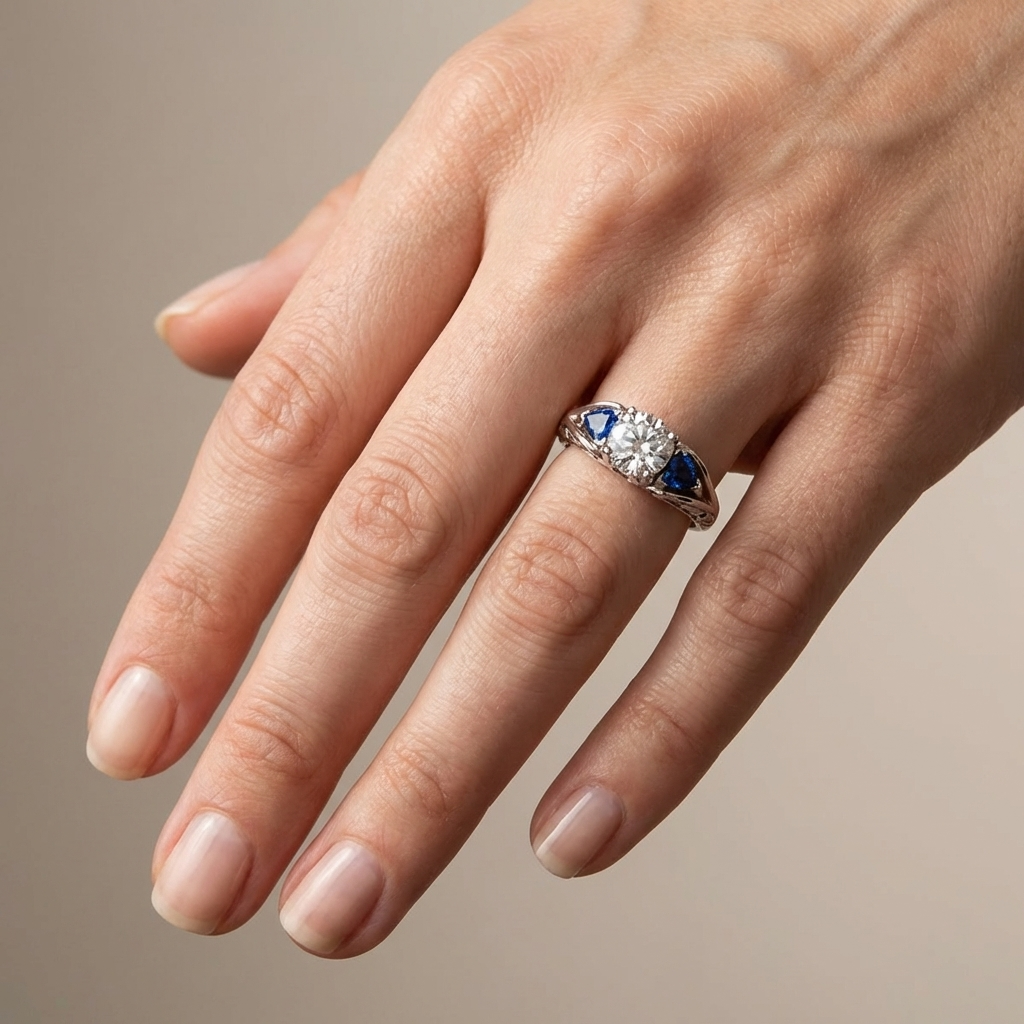 Antike Wild-Saphir-Ring