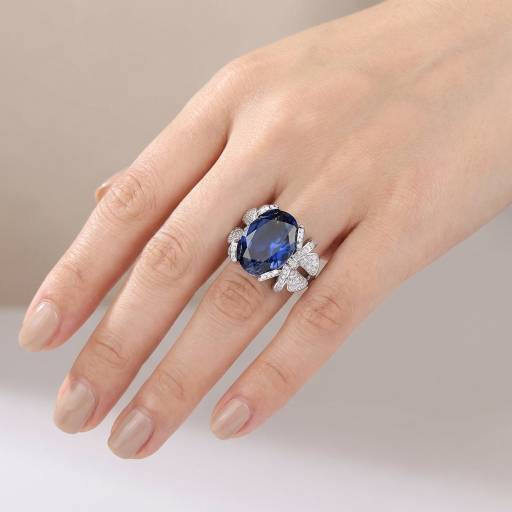 Verstellbarer Dunkel Eleganz Ring