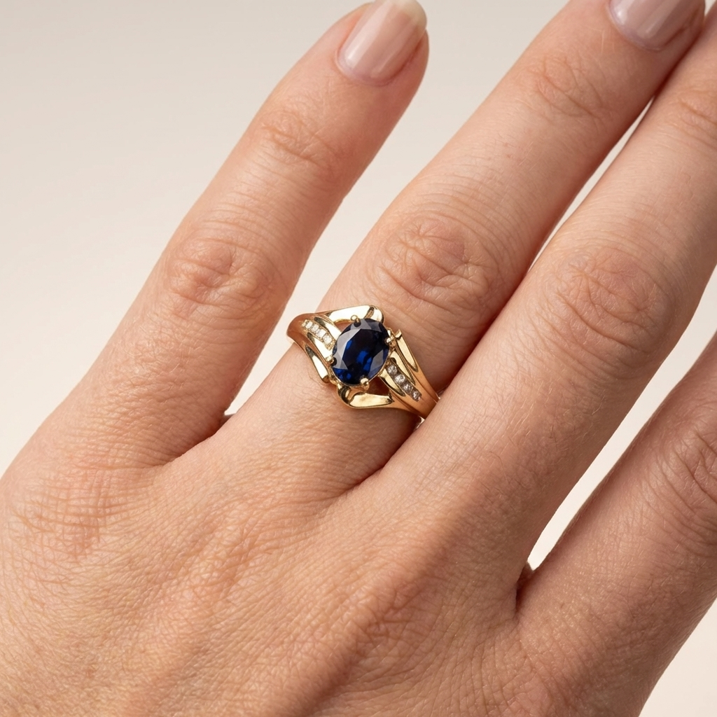Gold- und Blau-Majestät-Ring