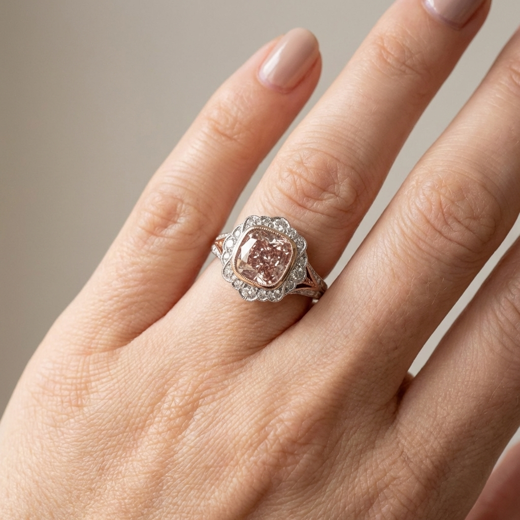 Rose Vintage Zirkonia Ring