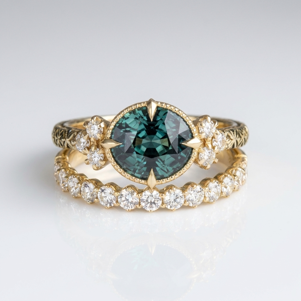 Grüner Schatz Stella Ring