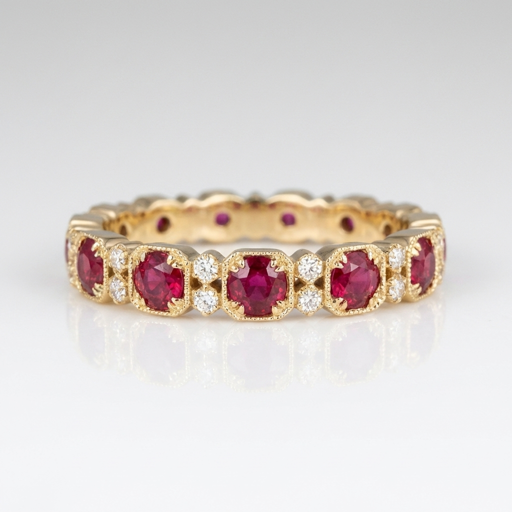 Rubin Erbe Kristalle Ring