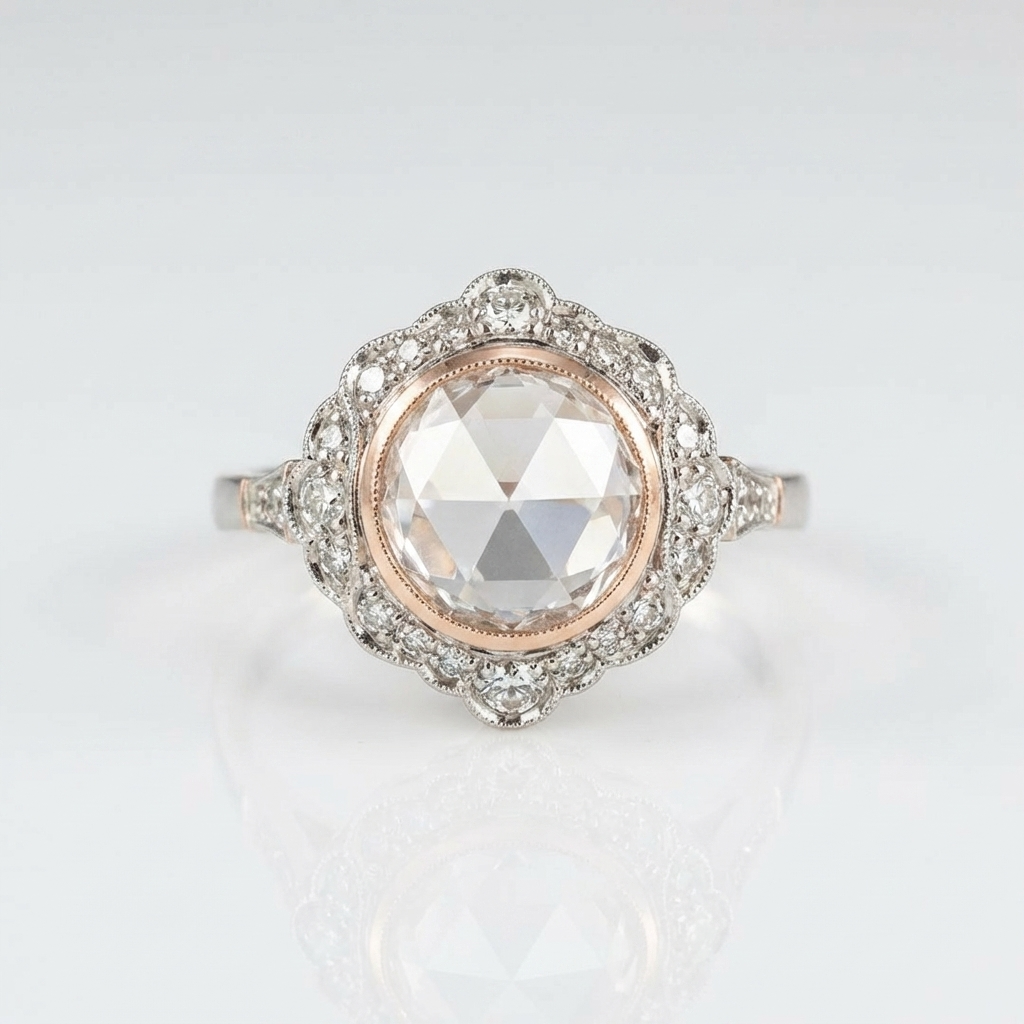 Antiker Perlenkrone Ring