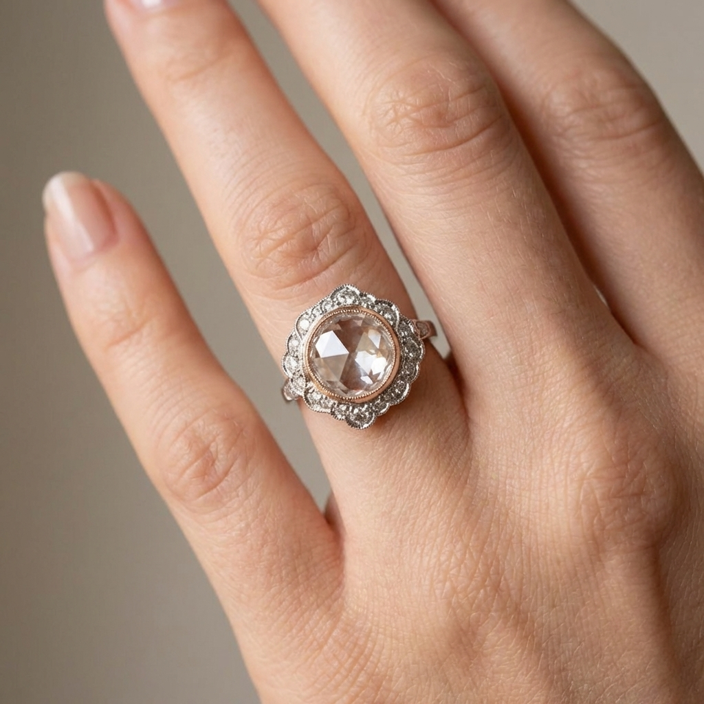 Antiker Perlenkrone Ring