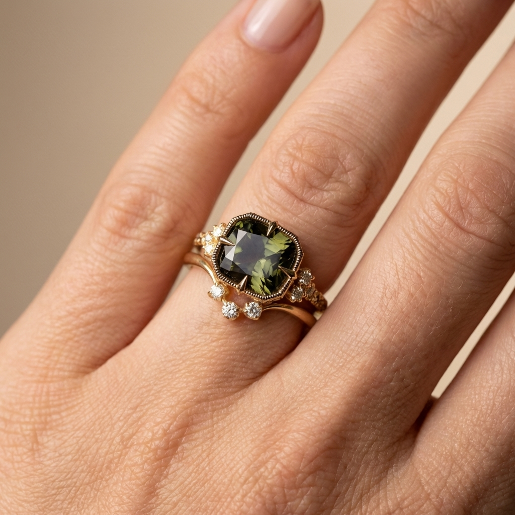Forest Gold Zirkonia Ring