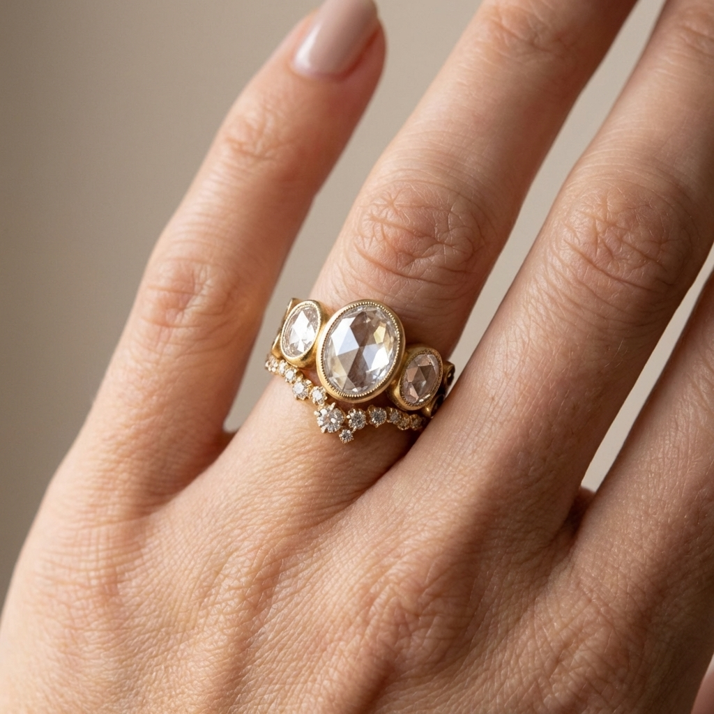 Trio-Oval Opalring
