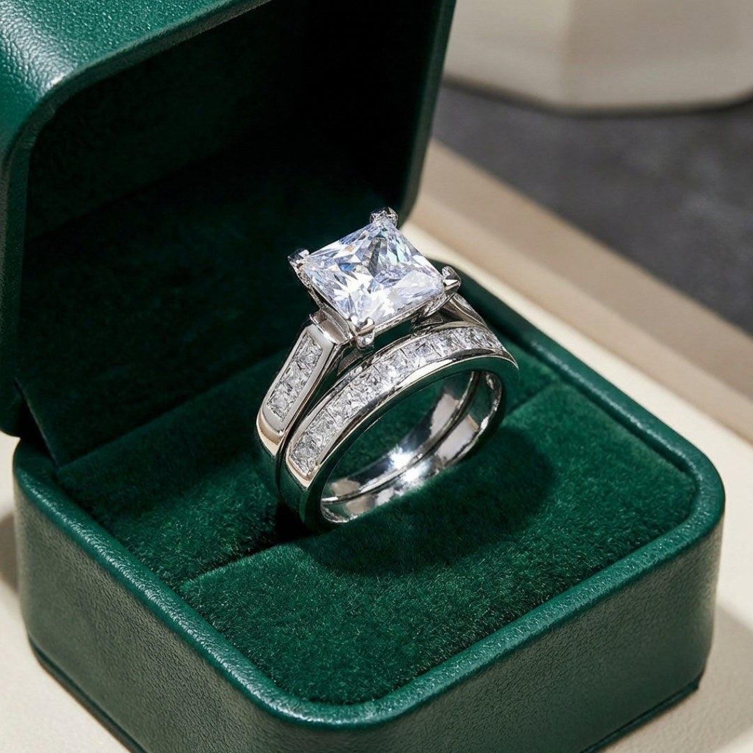 Exquisites Zirconia Versprechenring-Set