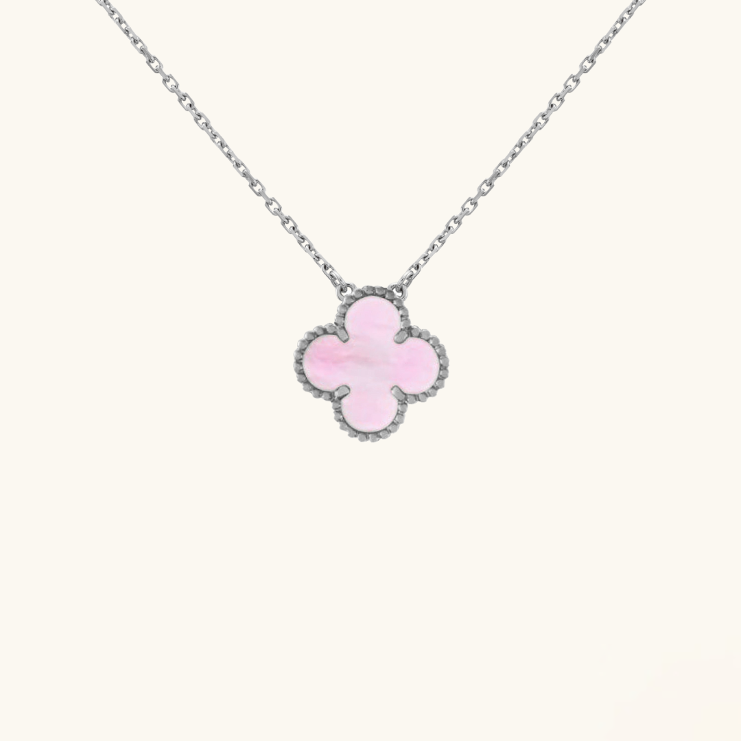 CLOVER | Halskette Pink/Silber
