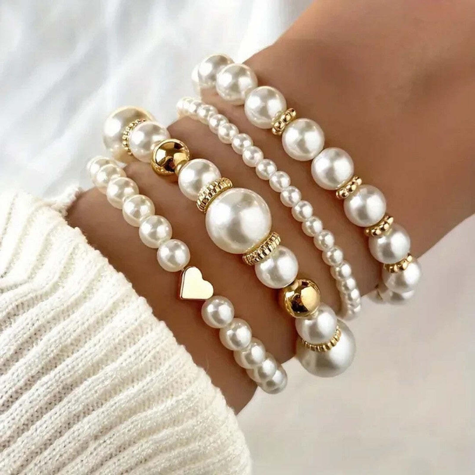Exquisites Perlenarmband-Set