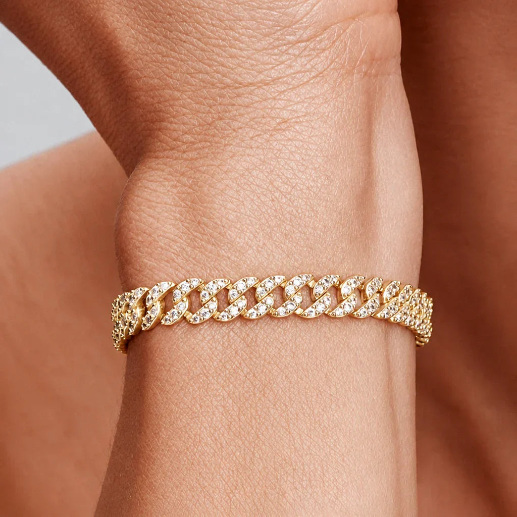 Pave Cuban Gold Bracelet