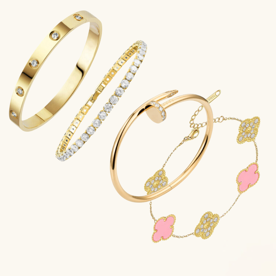 4-Teilig | Armband-Set - Gold