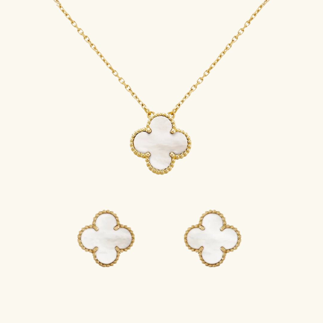 CLOVER | Schmuckset Golden Weiß 2-Bundle