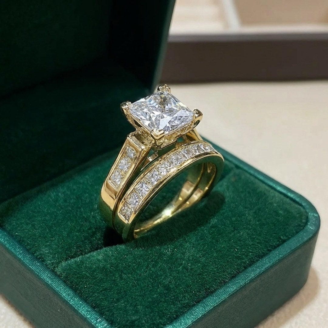 Exquisites Zirconia Versprechenring-Set