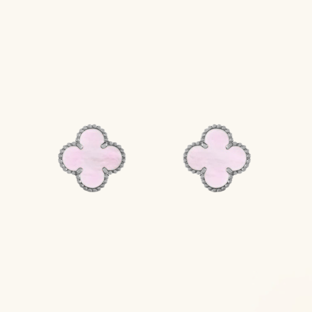 CLOVER | Ohrringe Pink/Silber