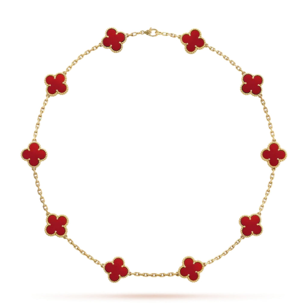 CLOVER | Halskette 10-Motiv Rot