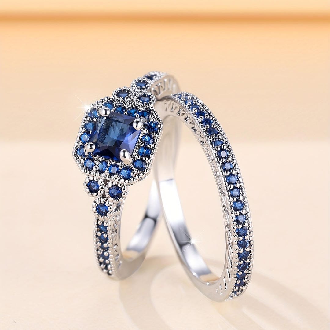 Vionetta Saphir Mosaik Ring Set