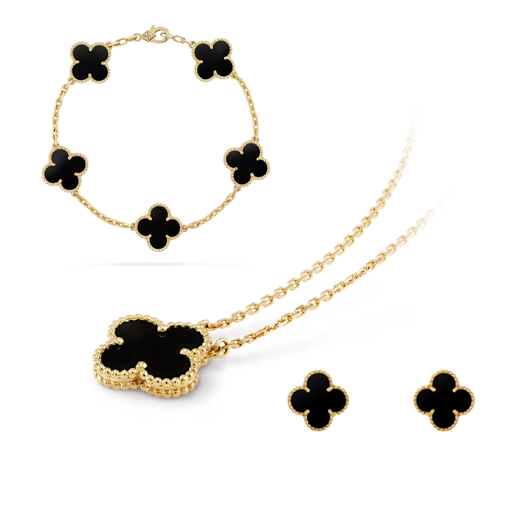 CLOVER | Schmuckset Premium Schwarz Bundle