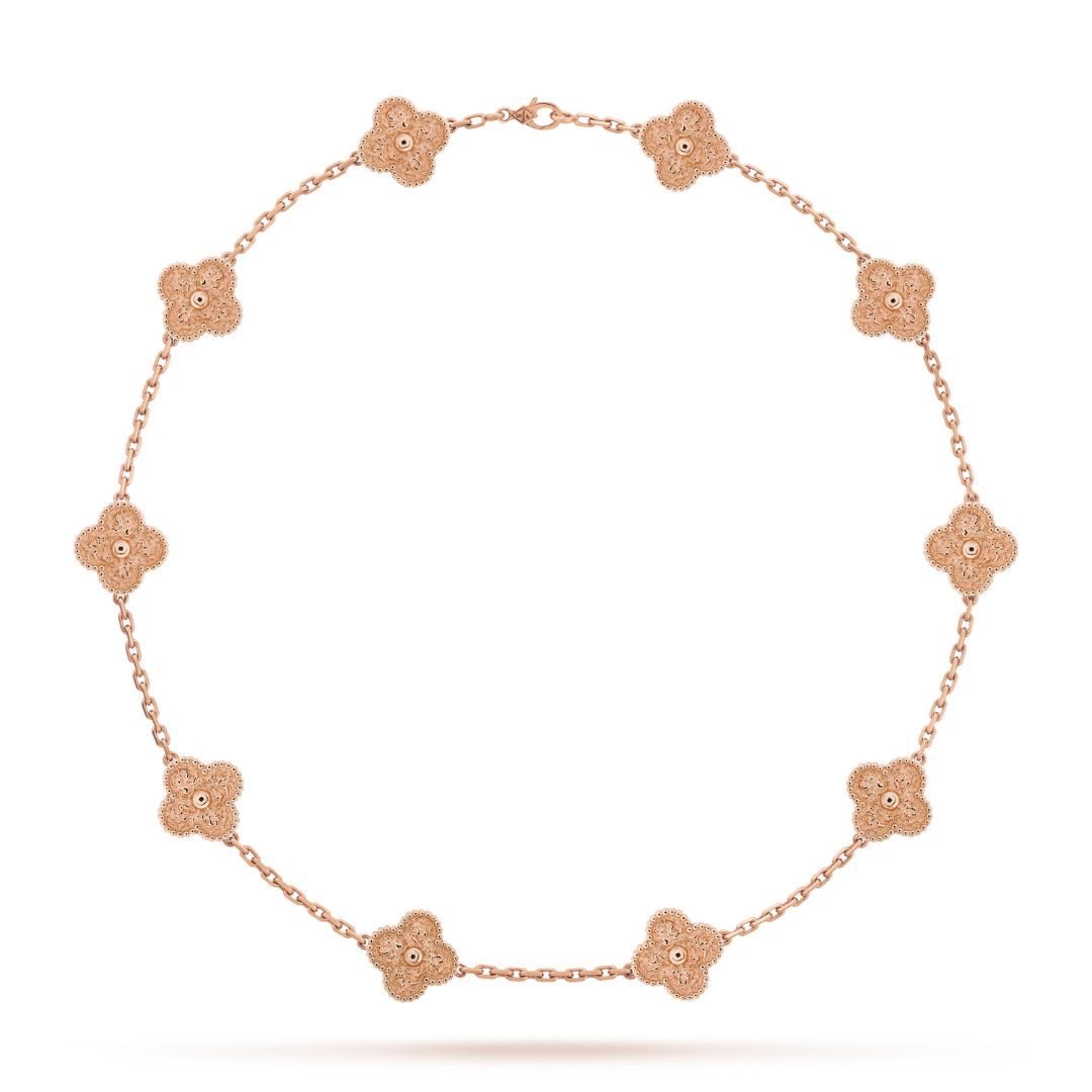 CLOVER | Halskette 10-Motiv Pink